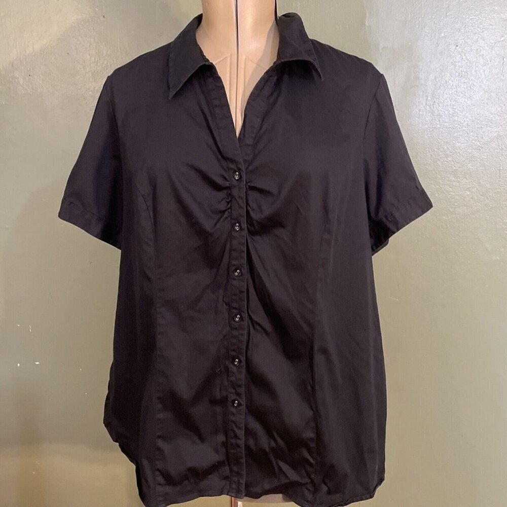 Lane Bryant Black Button Down Shirt